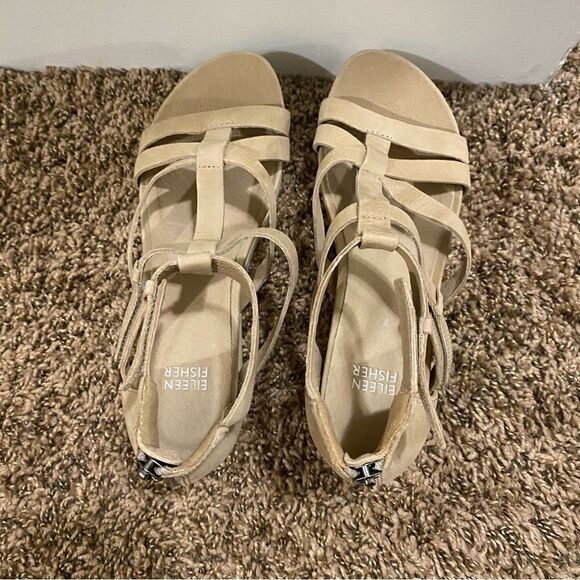 NWOB Eileen Fisher Sola Tumbled Nubuck Leather Sneaker Sandal - Picture 6 of 9